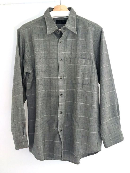 Kansai Yamamoto Other - Kansai Yamamoto 1990s Wool Minimal Grid Check Shirt